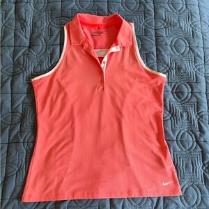 Nike Orange Sleeveless Golf/Tennis Shirt